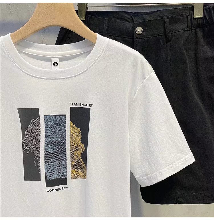 Men's Fashion Versatile Round Neck Casual T-shirt