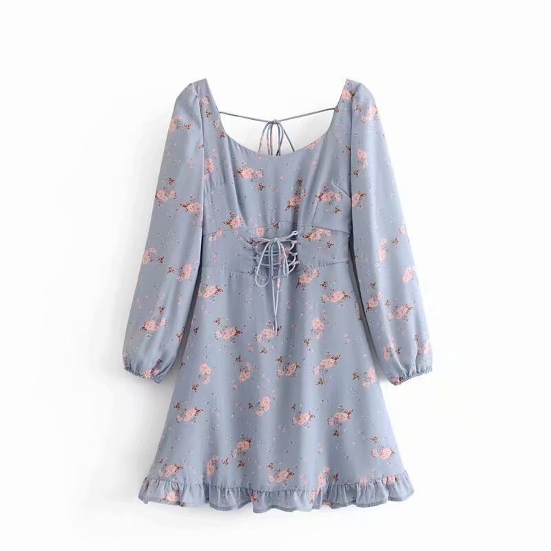 Ruffled belted dress