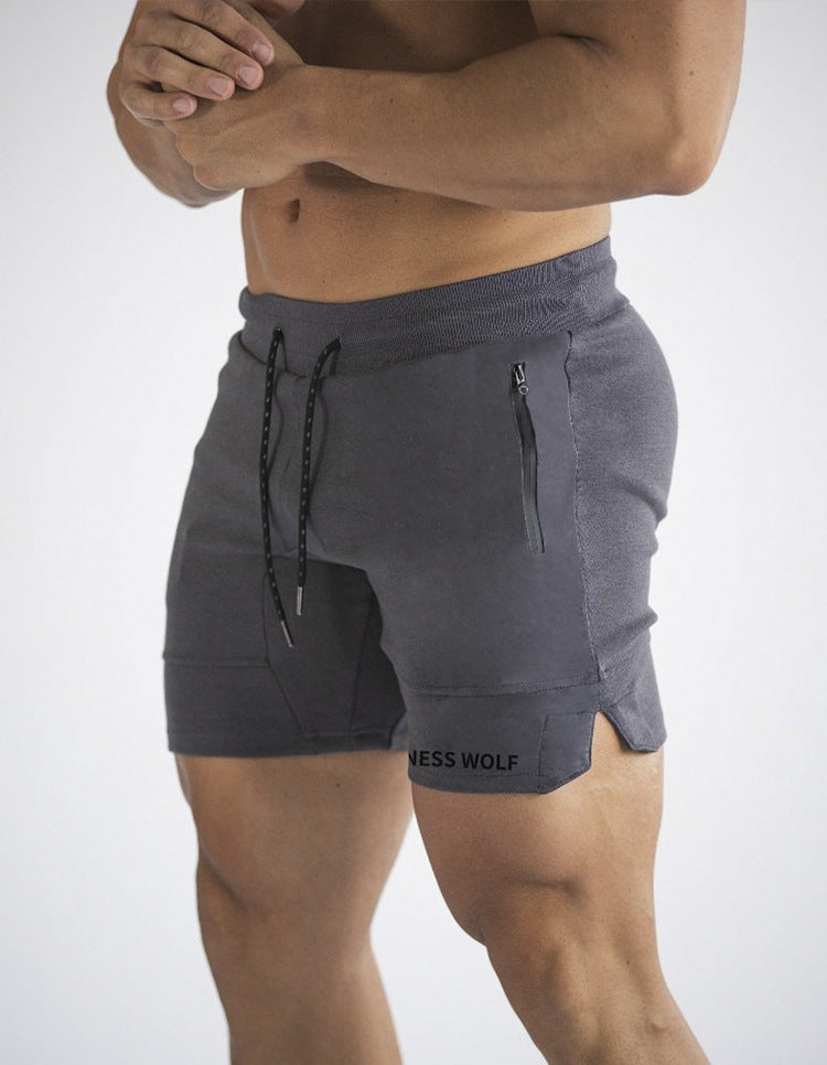 Tight-fitting Lace-pocket Sports Shorts