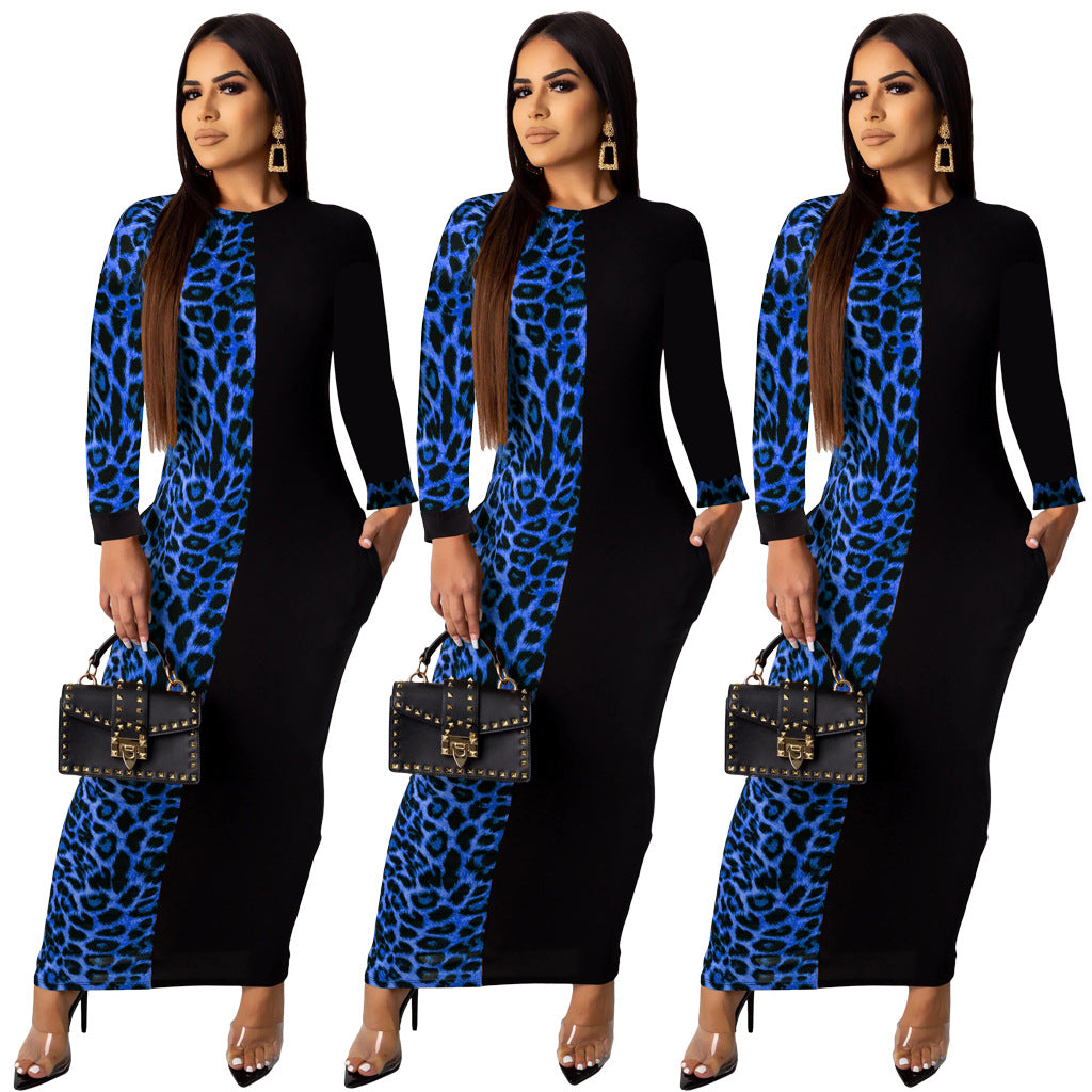 Festival Clothing Summer Short-Sleeved Contrast Dress