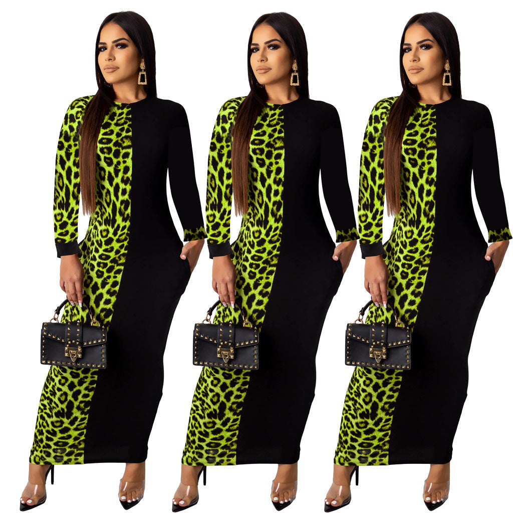 Festival Clothing Summer Short-Sleeved Contrast Dress