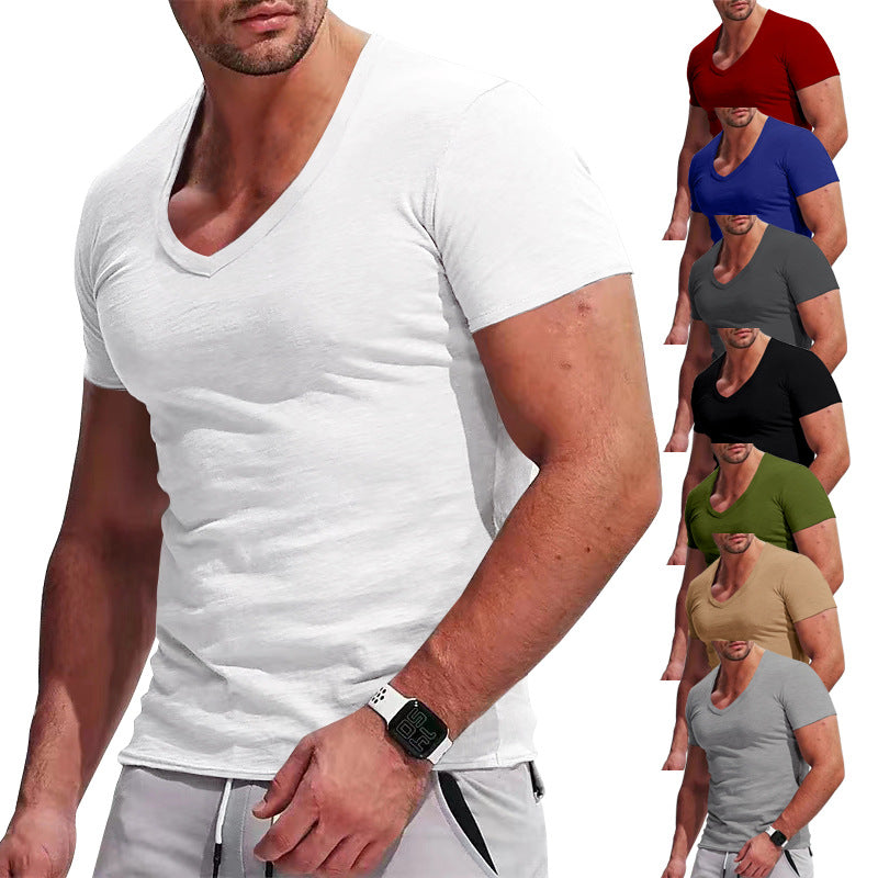 Slim Fit Thin Casual T-shirt Short Sleeve Top