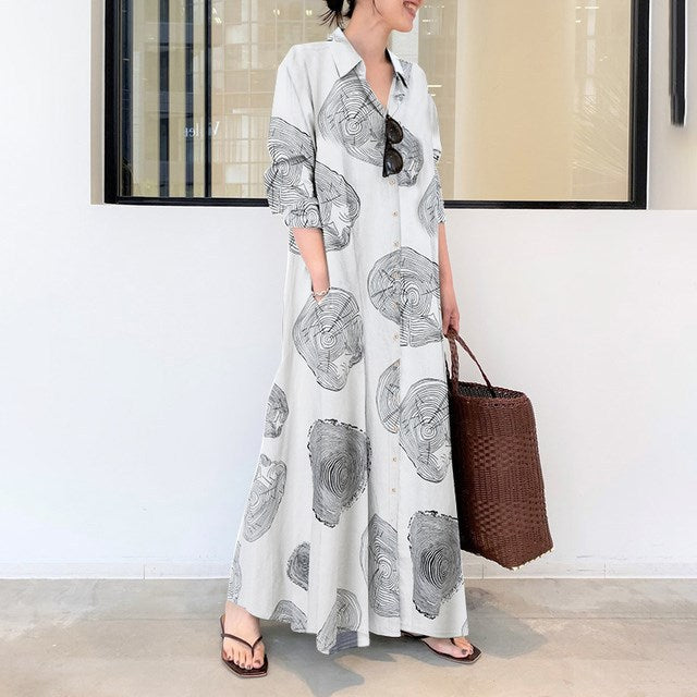 Loose Casual Long Shirt Dress