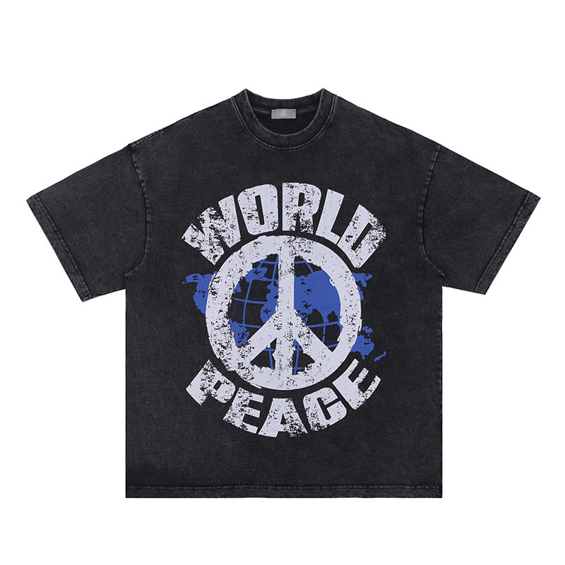 Men's Fashion Printed Short-sleeved T-shirt
