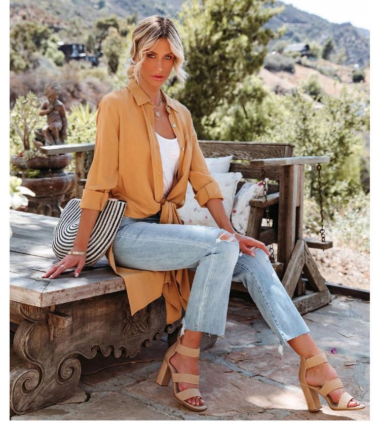 Women's Lapel Shirt Loose Casual Long Sleeve Dress