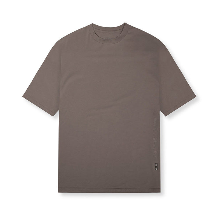 Short-sleeved Men's Solid Color Quick-drying Split T-shirt