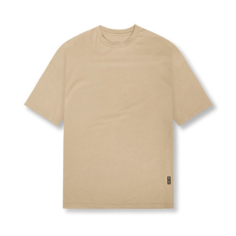 Short-sleeved Men's Solid Color Quick-drying Split T-shirt