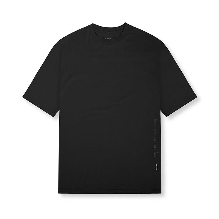 Short-sleeved Men's Solid Color Quick-drying Split T-shirt