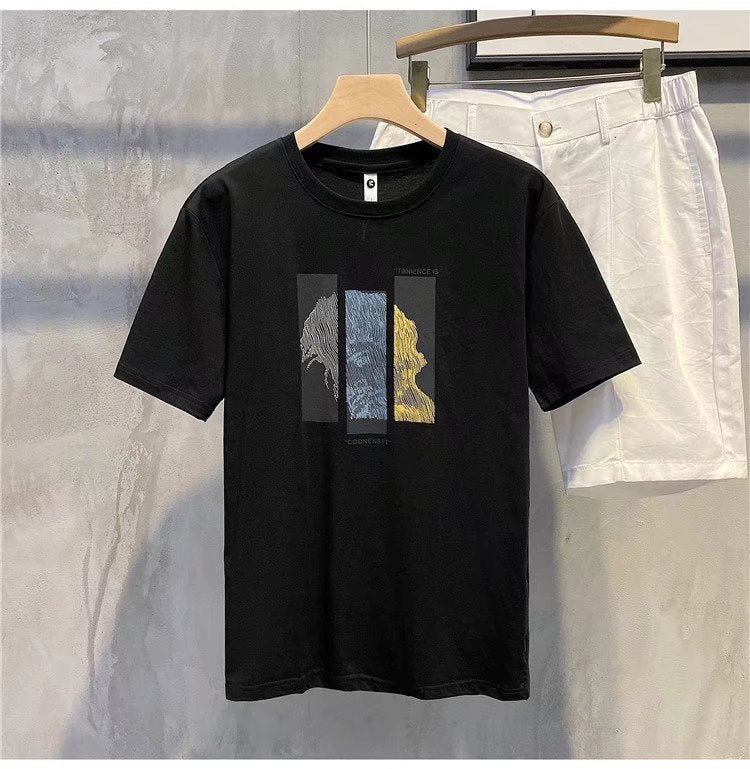 Men's Fashion Versatile Round Neck Casual T-shirt