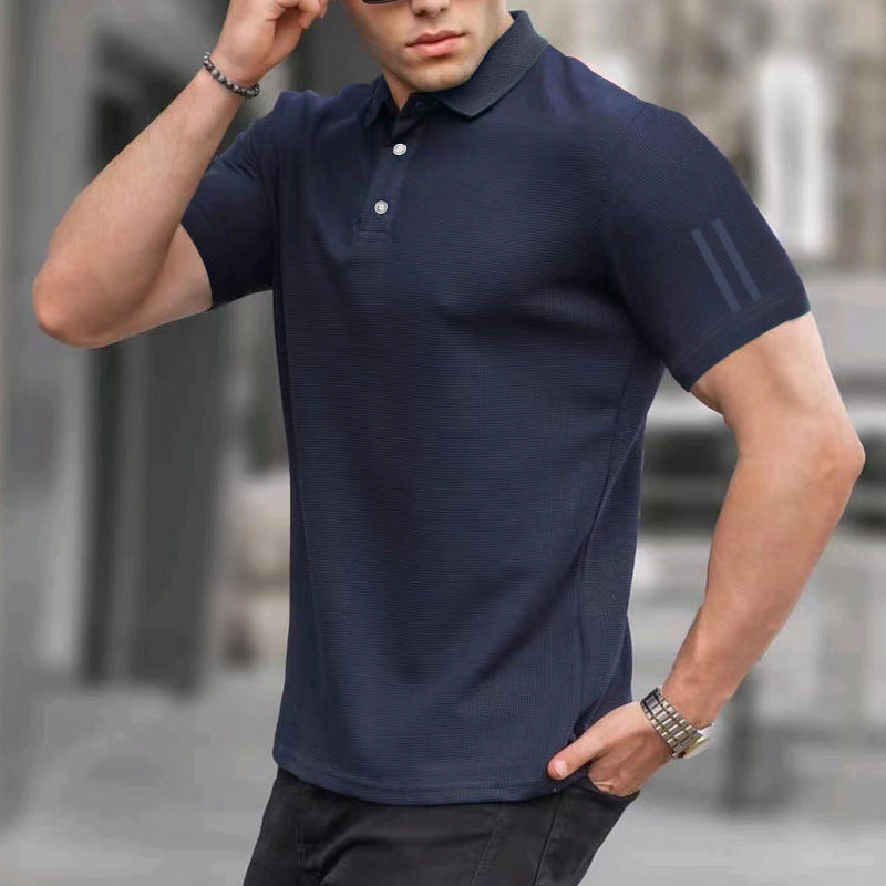 Summer Solid Polo Men's Short Sleeve