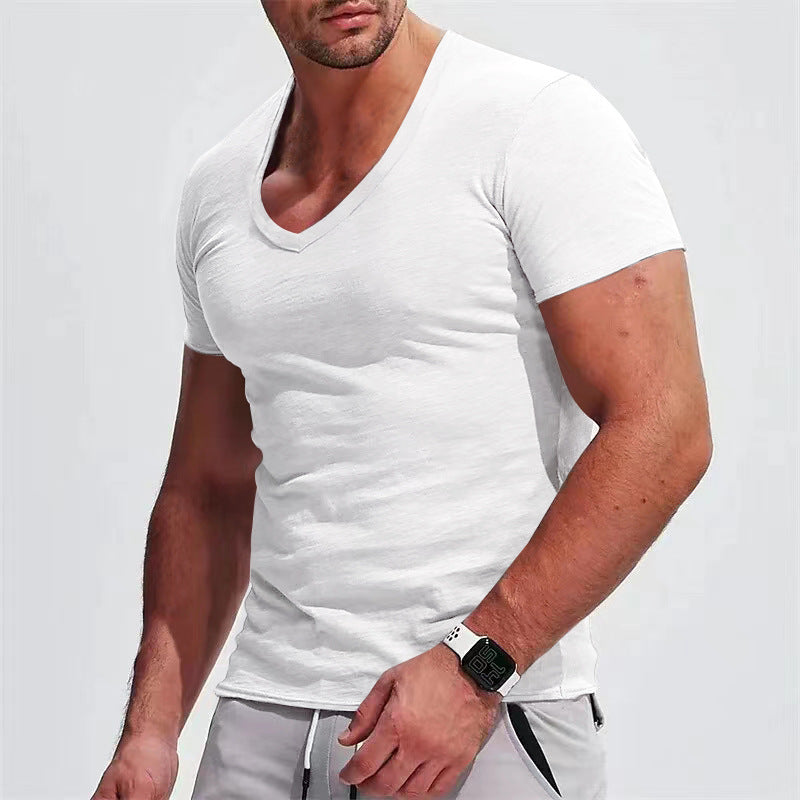 Slim Fit Thin Casual T-shirt Short Sleeve Top