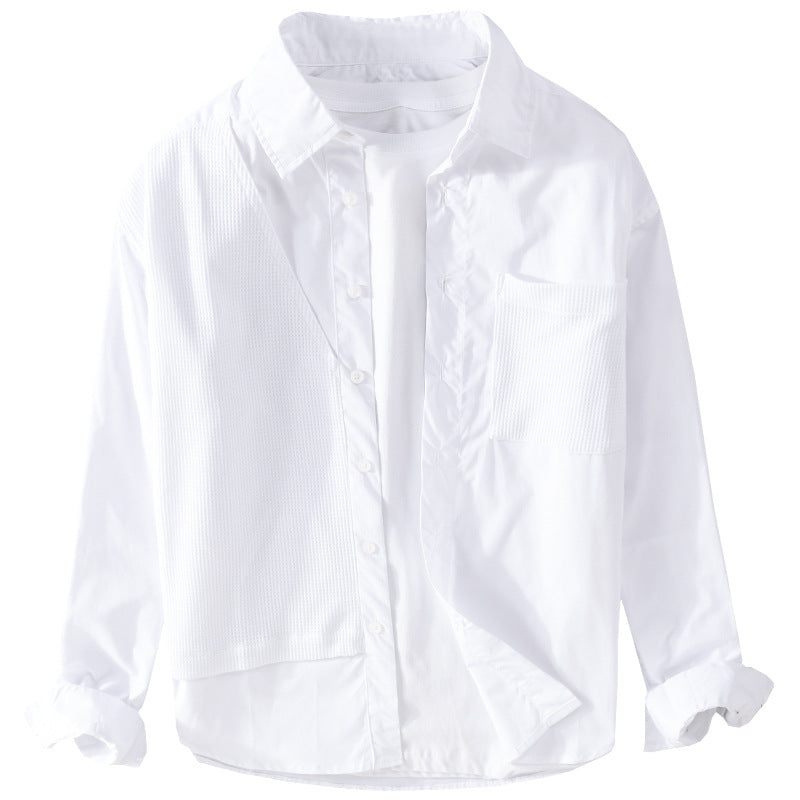 Youth Cotton Shirt Loose And Comfortable Men's Top