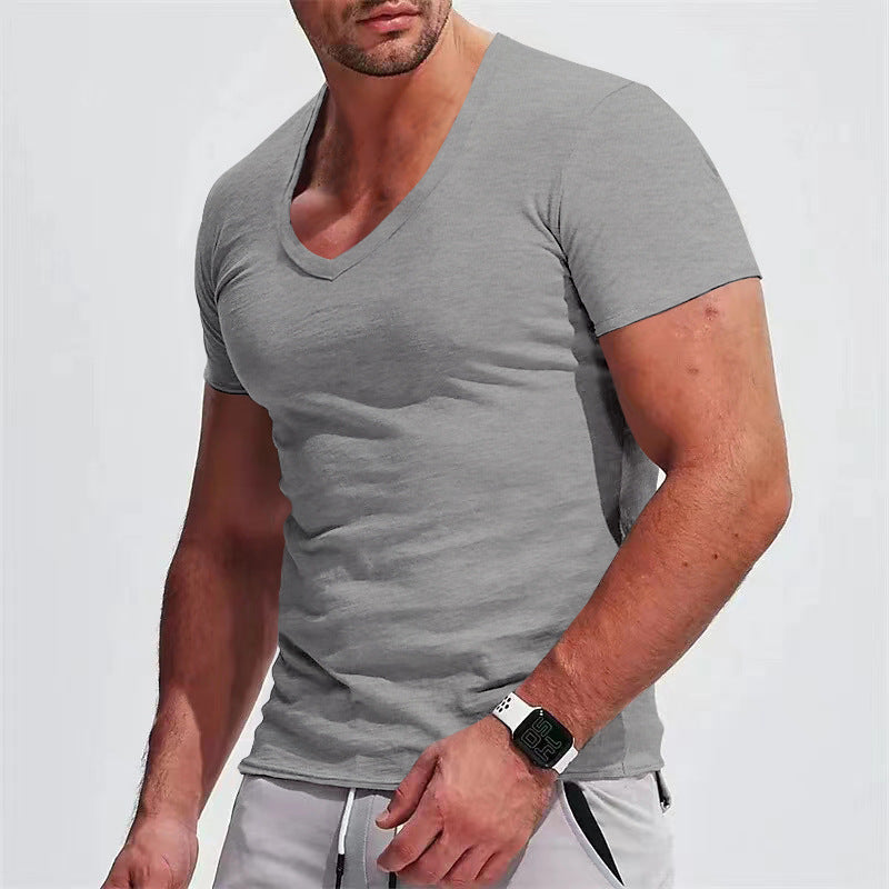 Slim Fit Thin Casual T-shirt Short Sleeve Top