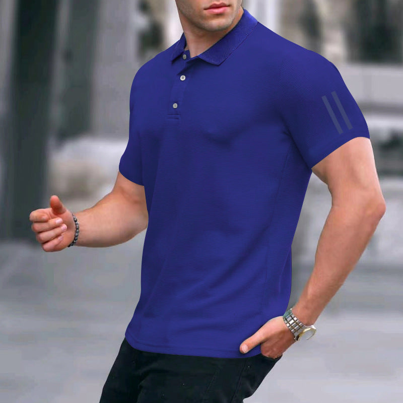 Summer Solid Polo Men's Short Sleeve