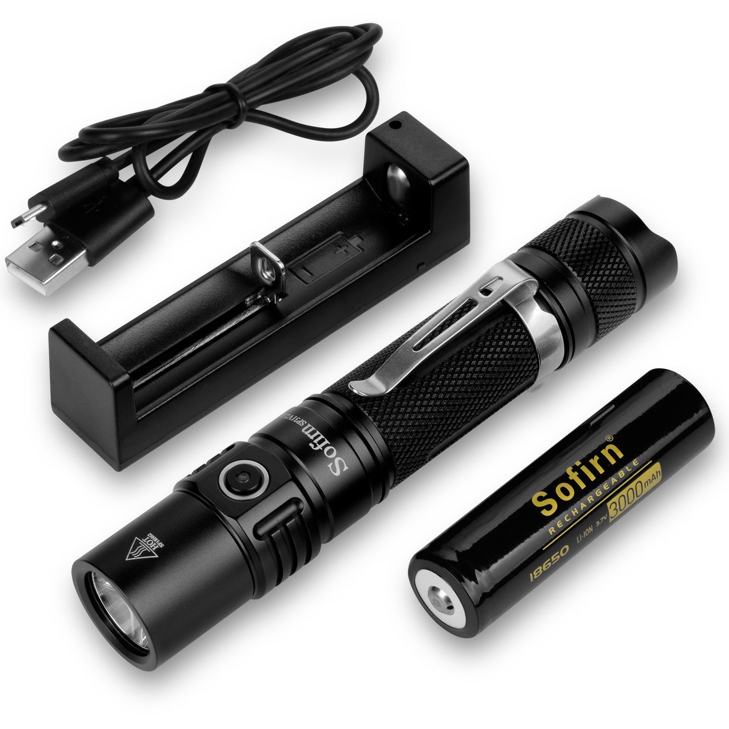 Sofirn SP31 V2.0 Powerful Tactical LED Flashlight 18650 XPL HI 1200lm Torch Light Lamp with Dual Switch Power Indicator ATR