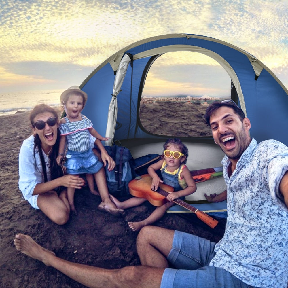 ZOMAKE Beach Tent Pop Up Large Automatic Instant Lightweight Hiking Camping Tent for 3 Person Waterproof Tent Foldable