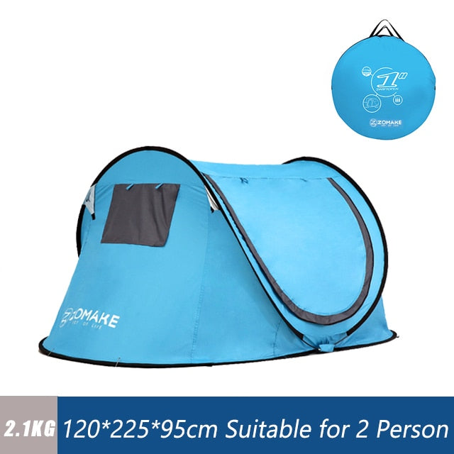 ZOMAKE Beach Tent Pop Up Large Automatic Instant Lightweight Hiking Camping Tent for 3 Person Waterproof Tent Foldable