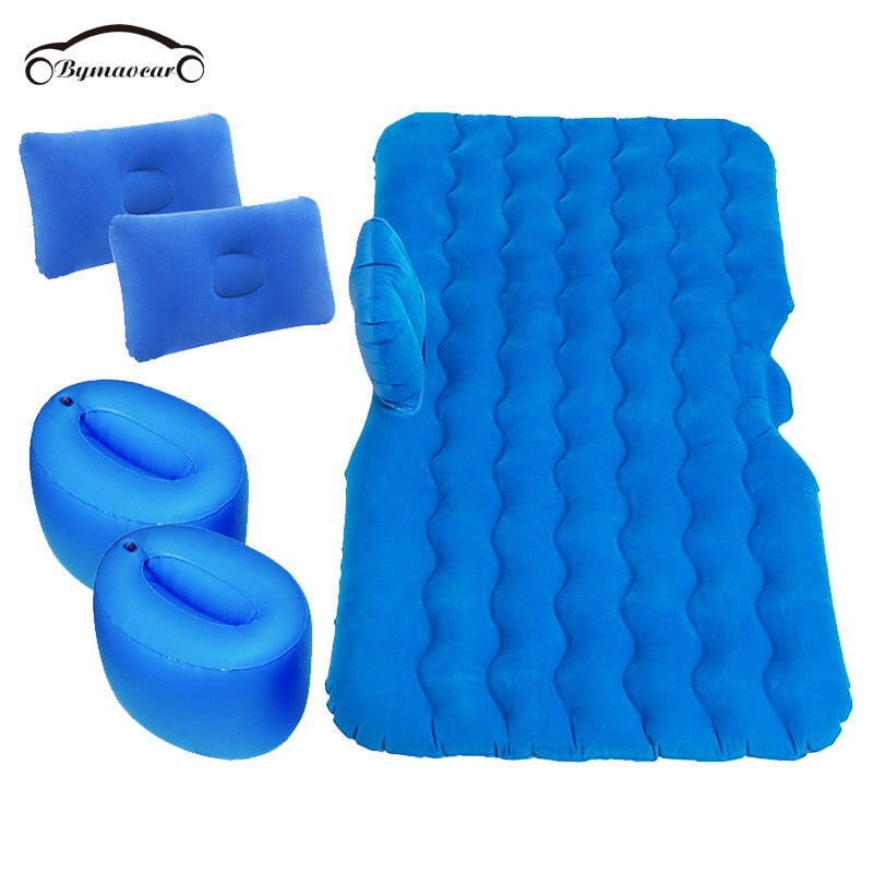 Bymaocar Inflatable car mattress outdoor camping inflatable bed PVC flocking Multifunctional Car inflatable bed car accessories