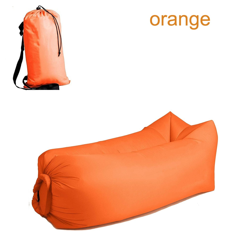 Camping Inflatable Lazy Sofa Outdoor Lazy Bag Ultralight Beach Camping Travel Sleeping Bag Air Bed Lounger Chair Sleep Camp Bag