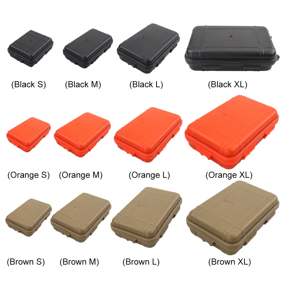 Outdoor Waterproof Survival Sealed Box Dustproof Shockproof Plastic EDC Tools Storage Container Case Holder Fishing Tackle Tools