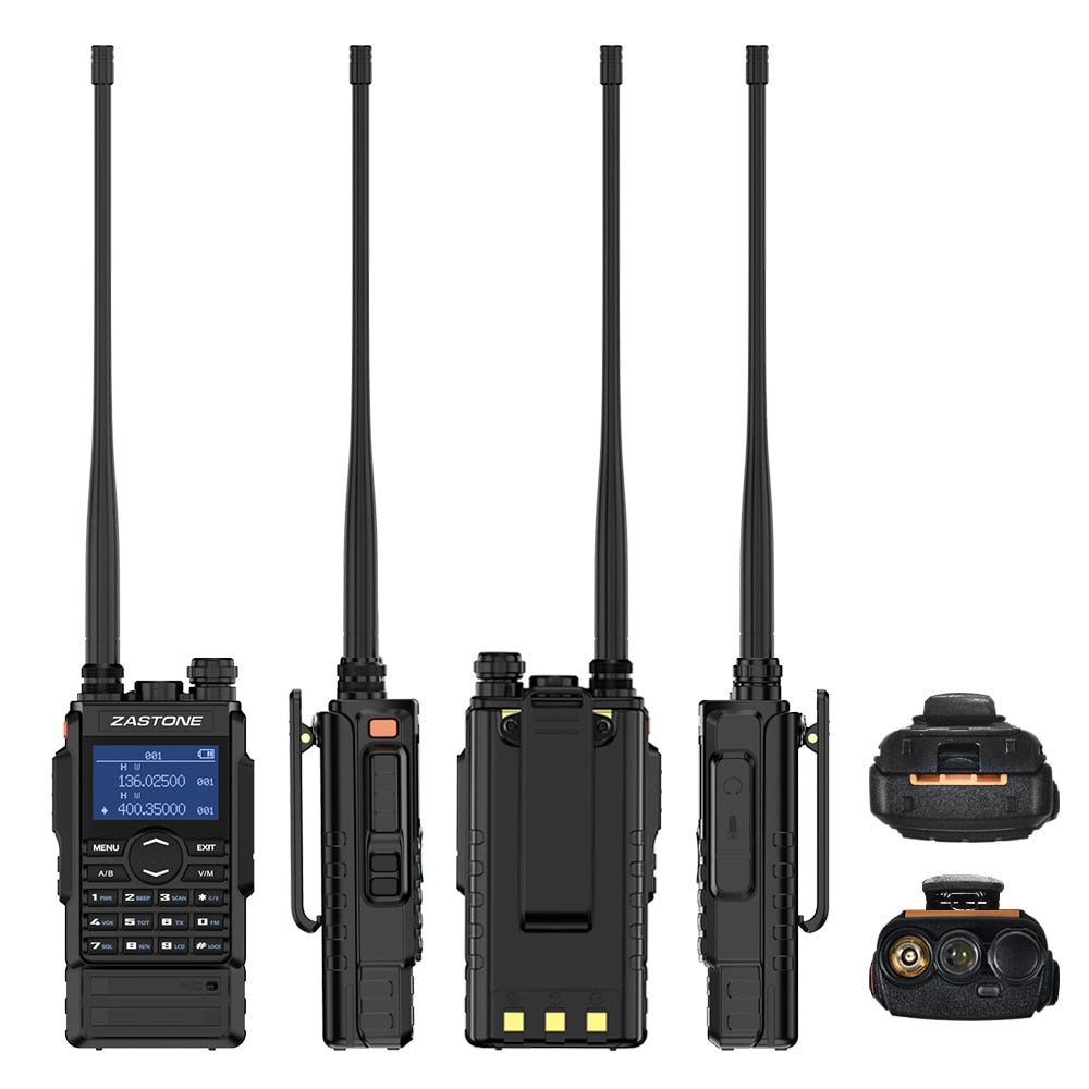 Zastone M7 dual band 5W walkie talkie 136-174 400-480mhz 250 channels 2600mah battery hf transceiver ham radio