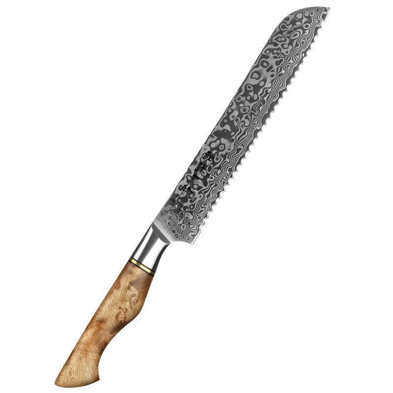HEZHEN 1-5PC Knife Set Japanese Damascus Steel Chef Santoku Bread Paring Utility Professional Slicing knife Cook Kitchen Knife