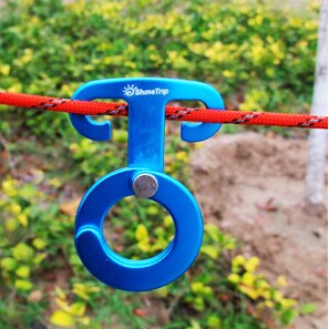 5PCS Aluminum Rope Hanger Multifunction Outdoor Camping Tent Tool Paracord Rope Buckle Travel Kit Survival Buckle