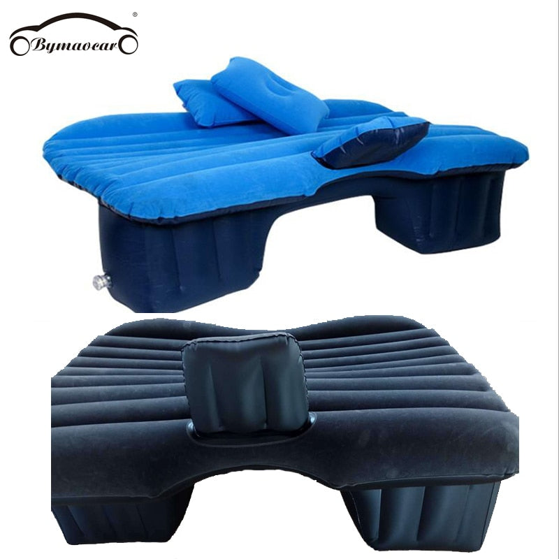 Bymaocar Inflatable car mattress outdoor camping inflatable bed PVC flocking Multifunctional Car inflatable bed car accessories