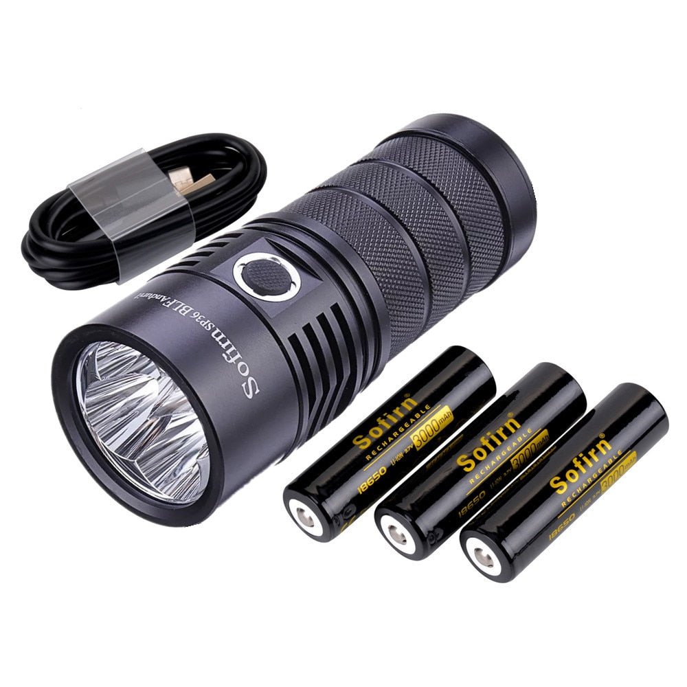 Sofirn SP36 BLF Anduril 4*Samsung LH351D 5650lm Powerful LED Flashlight USB Rechargeable 18650 Torch 5000K High 90 CRI