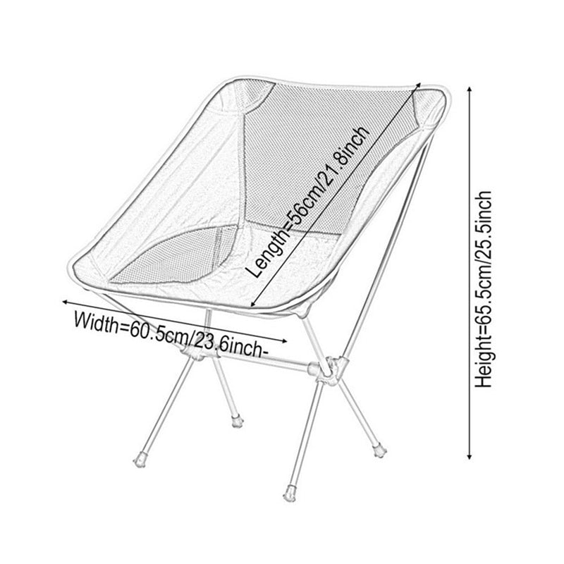 Portable Camping Beach Chair Lightweight Folding Fishing Outdoor camping Outdoor Ultra Light Picnic Seat Fishing Tools Chair