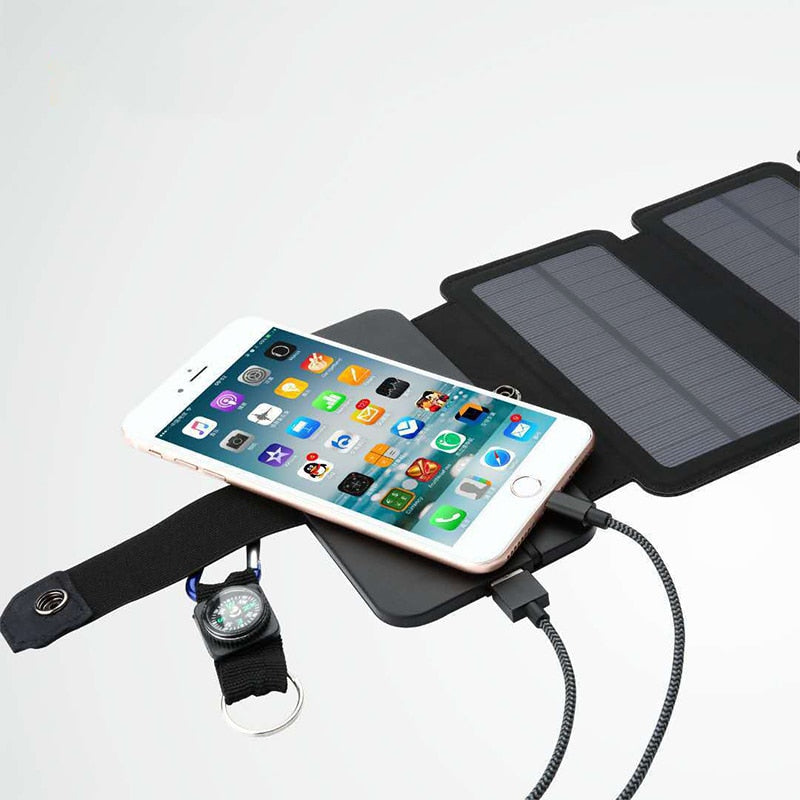 10W 5V Solar Power Folding Solar Cells Charger USB Output Outdoor Adventure Portable Solar Panels fo Phone Solar Battery Charger