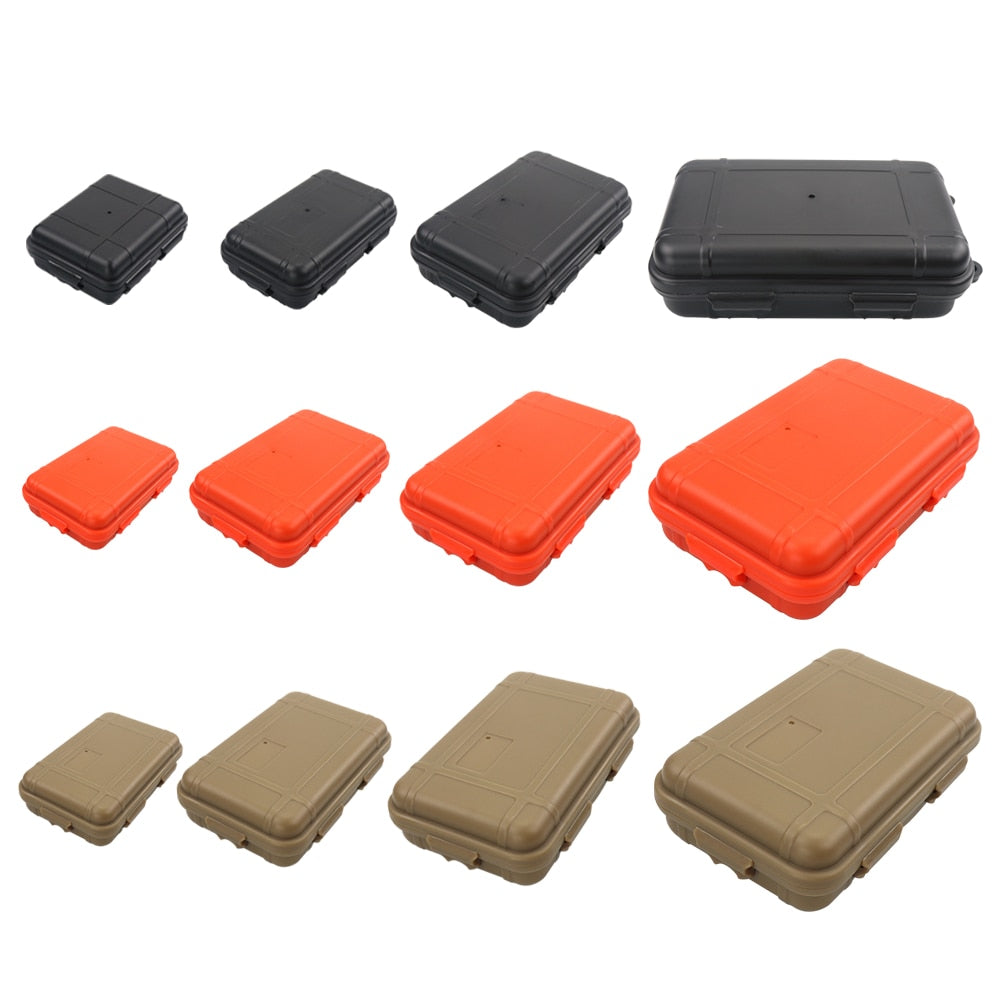 Outdoor Waterproof Survival Sealed Box Dustproof Shockproof Plastic EDC Tools Storage Container Case Holder Fishing Tackle Tools