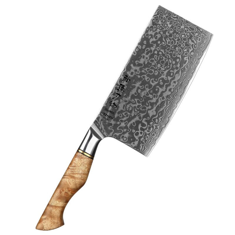 HEZHEN 1-5PC Knife Set Japanese Damascus Steel Chef Santoku Bread Paring Utility Professional Slicing knife Cook Kitchen Knife