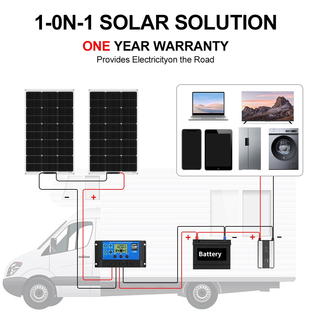 Dokio 18V 10pc 100W Flexible Solar Panel Monocrystalline Solar Panel For Car/Home Waterproof Charge 12V 1000W Solar Panel