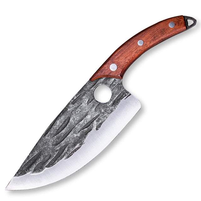5.5" Meat Cleaver Hunting Knife Handmade Forged Boning Knife Serbian Chef Knife Stainless Steel Kitchen Knife Butcher Fish Knife