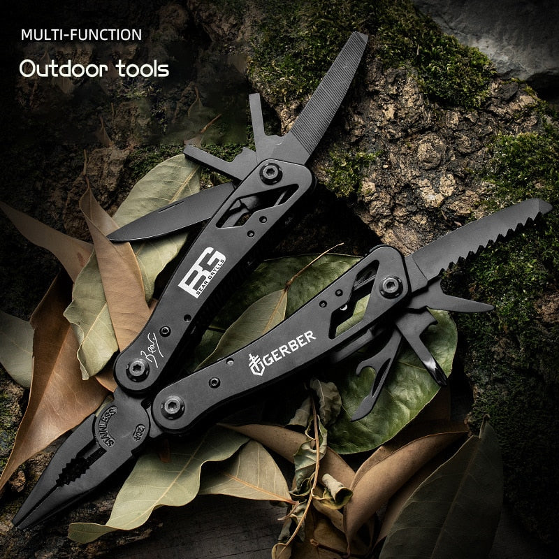 Multifunction Stainless Steel Multi-tool Pocket Knife Pliers Folding Pliers Mini Portable Fold Outdoor Multipurpose Repair Tools
