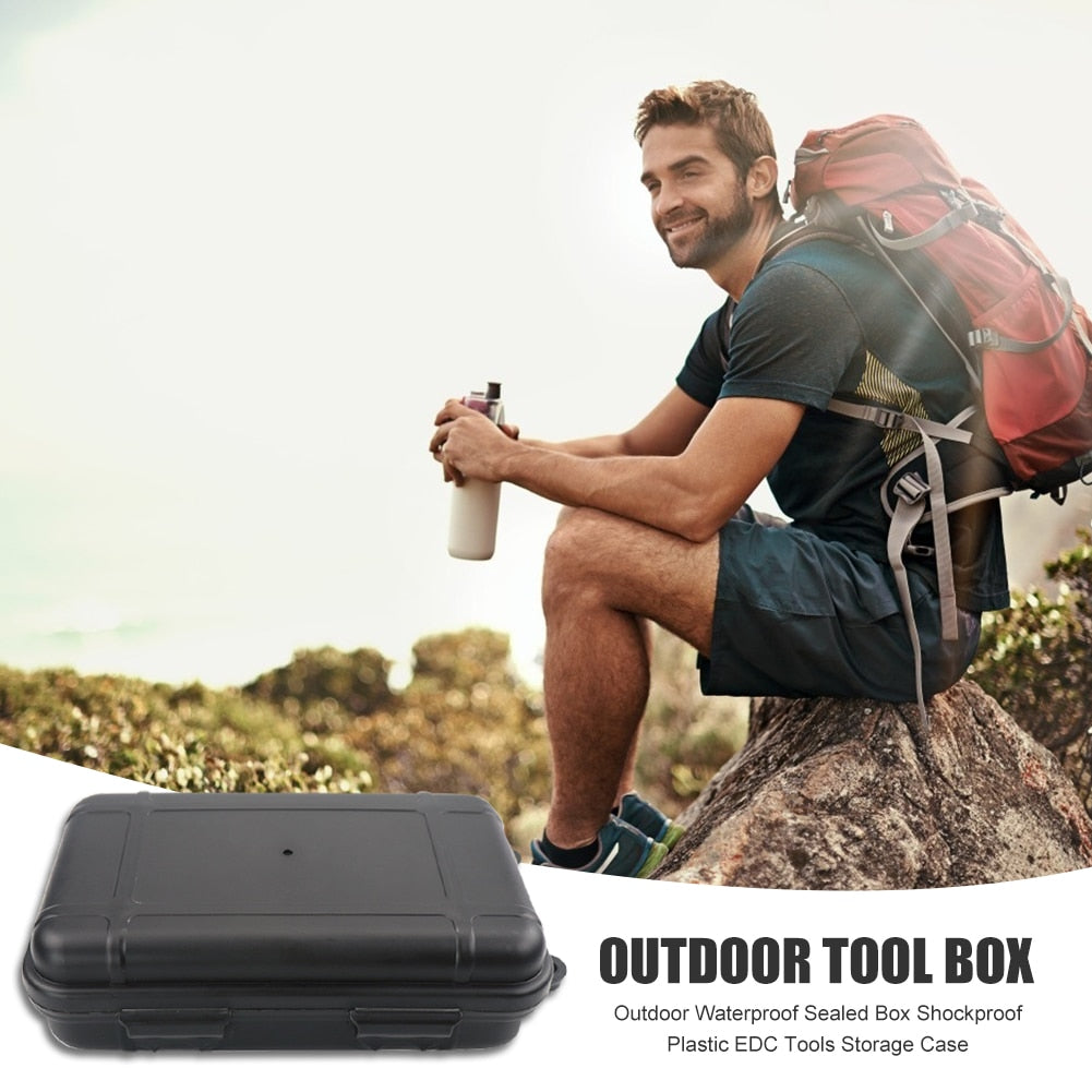 Outdoor Waterproof Survival Sealed Box Dustproof Shockproof Plastic EDC Tools Storage Container Case Holder Fishing Tackle Tools