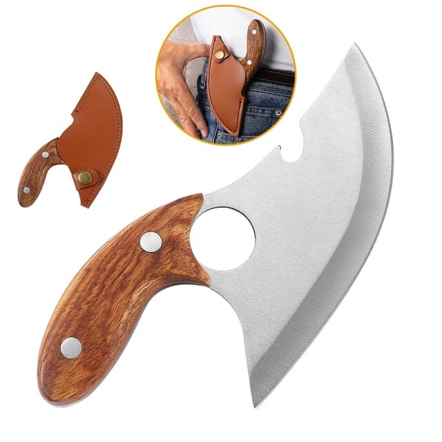 5.5" Meat Cleaver Hunting Knife Handmade Forged Boning Knife Serbian Chef Knife Stainless Steel Kitchen Knife Butcher Fish Knife