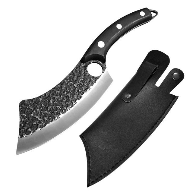 5.5" Meat Cleaver Hunting Knife Handmade Forged Boning Knife Serbian Chef Knife Stainless Steel Kitchen Knife Butcher Fish Knife