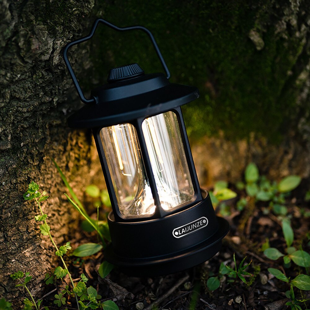 Brightest Vintage Metal Hanging Lanterns 10000mAh Warm Light Led Camping Lantern Rechargeable Lightweight Tent Light For Outdoor