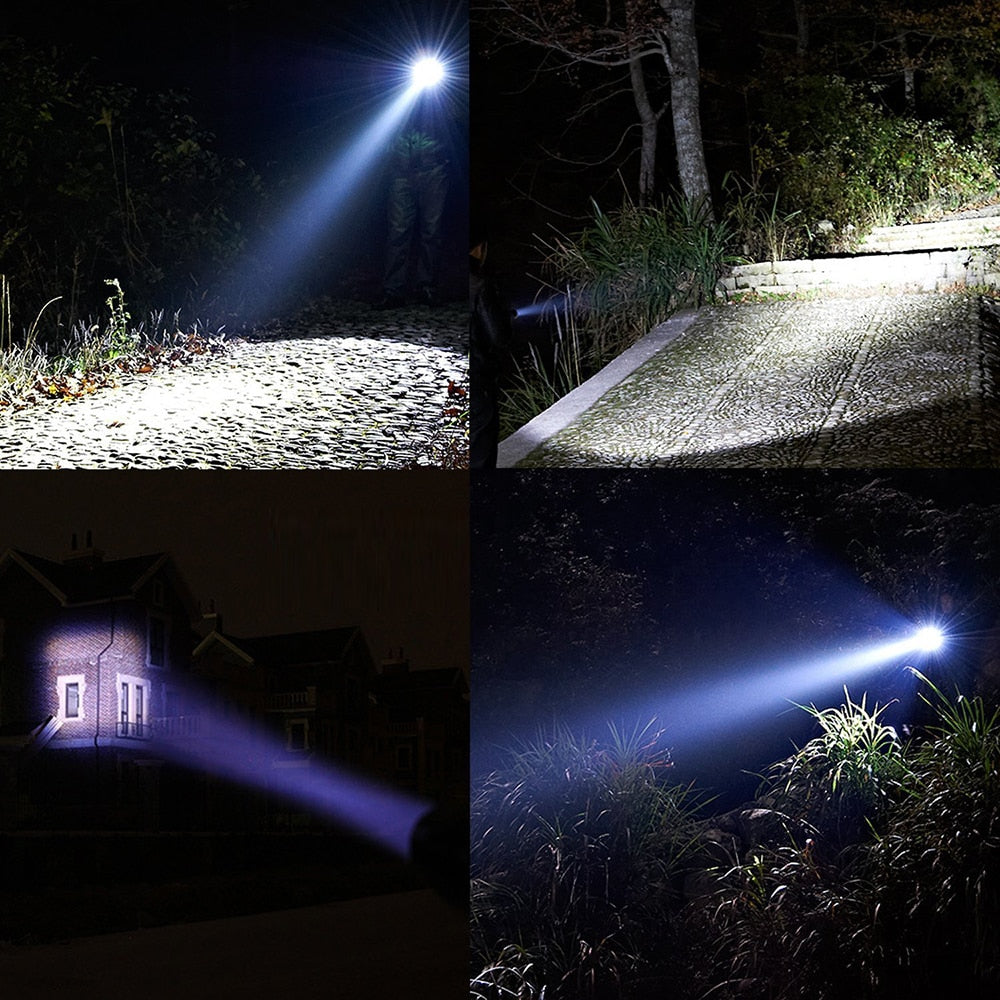 Portable Powerful LED Lamp XML-T6 Flashlight Linterna Torch Uses 18650 Chargeable Battery Outdoor Camping Tactics Flash Light