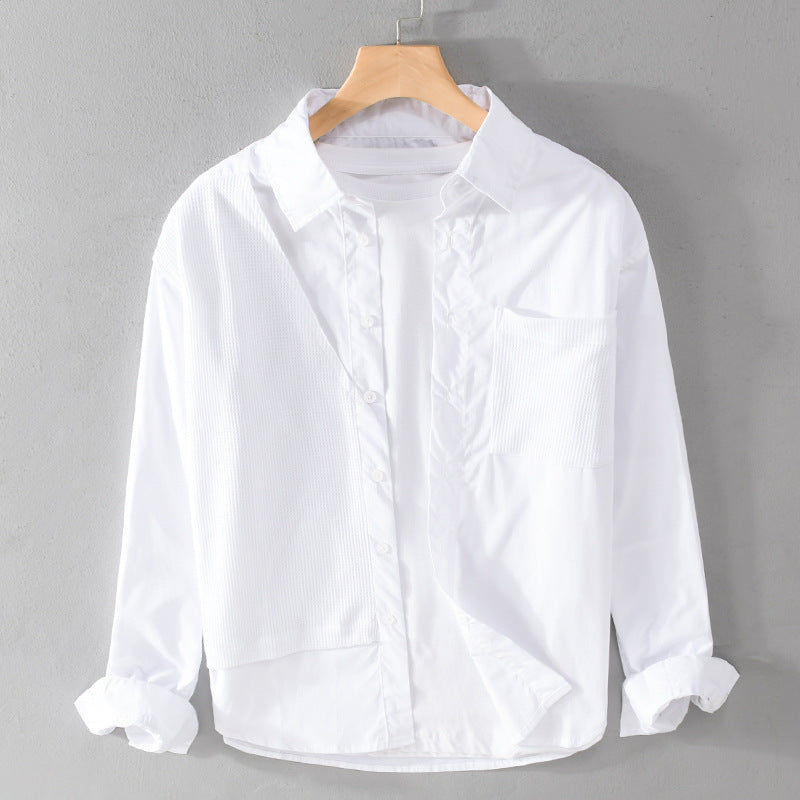 Youth Cotton Shirt Loose And Comfortable Men's Top