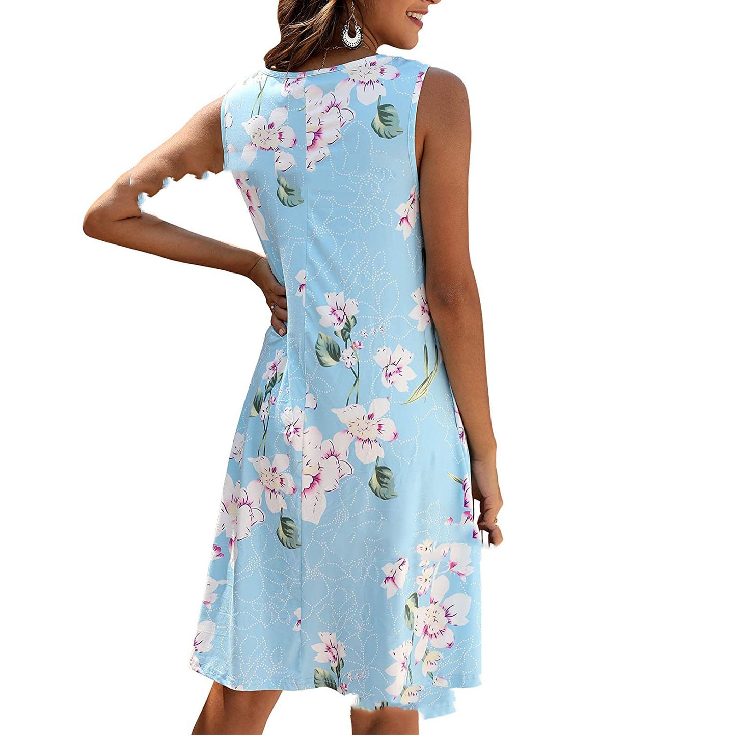 New Sleeveless Pullover Print Tank Dress