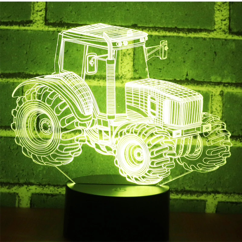 3D Tractor Illusie Lamp | incl. 7 Kleuren Modus!