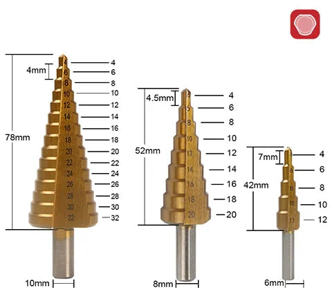Titanium Bit- en Boorset | Boor Gaten in Staal, Messing, Hout, Kunststof etc.
