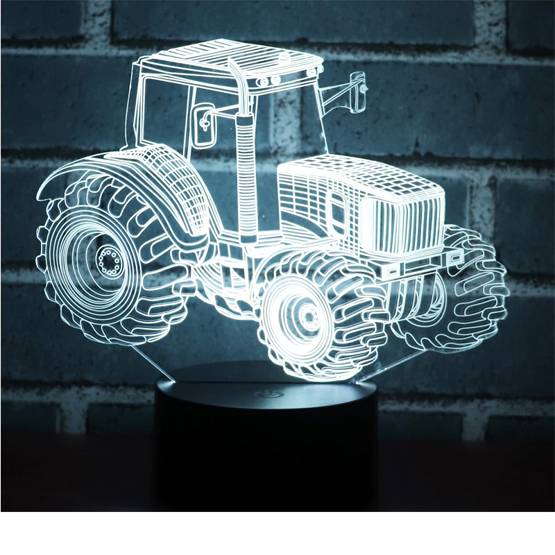 3D Tractor Illusie Lamp | incl. 7 Kleuren Modus!