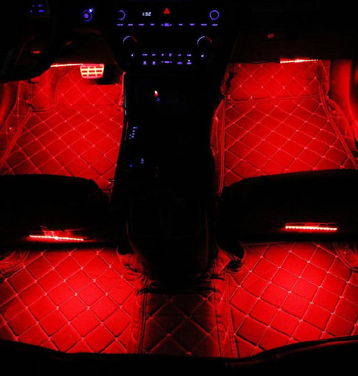 Wireless Remote Car RGB Lights LED Strip Neon Lamp Decorative Atmosphere Lights
