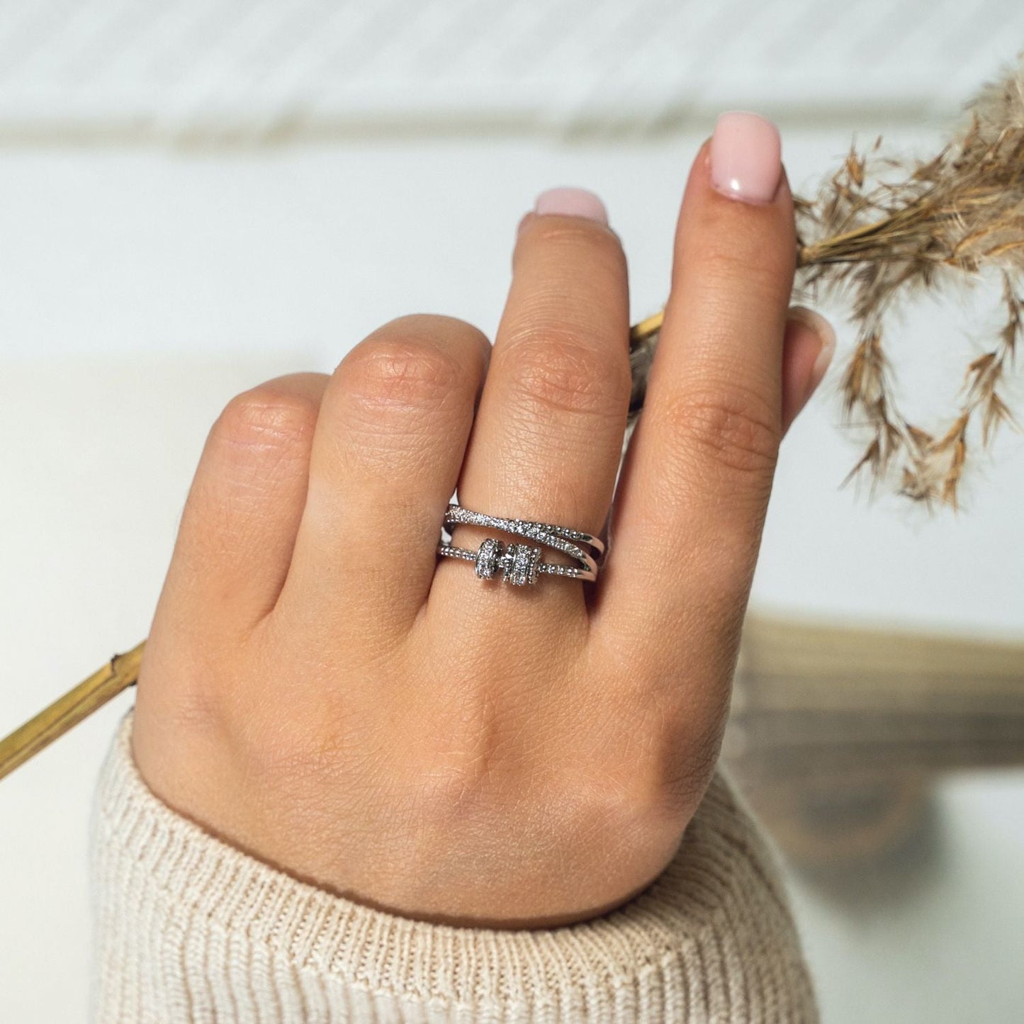 Voor mijn Dochter "Love & Protect" Fidget Ring