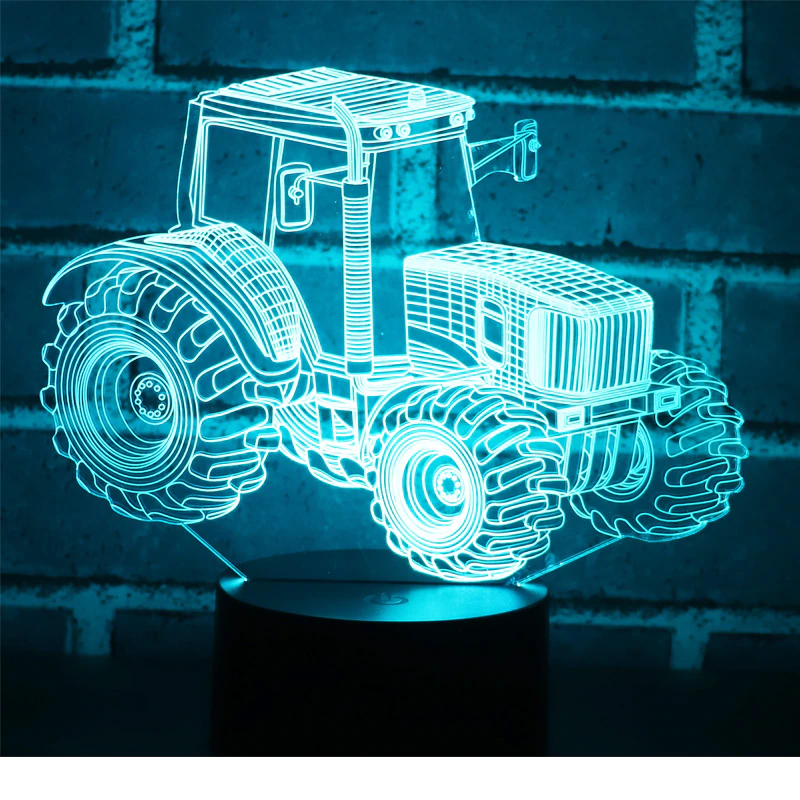 3D Tractor Illusie Lamp | incl. 7 Kleuren Modus!