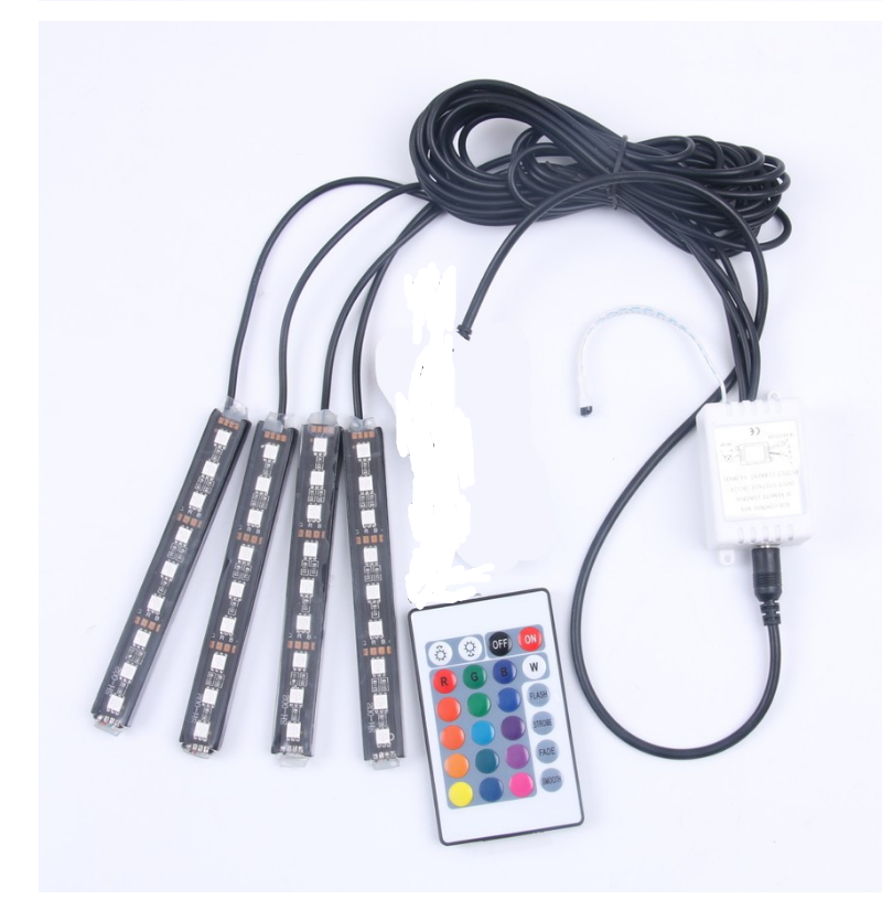 Wireless Remote Car RGB Lights LED Strip Neon Lamp Decorative Atmosphere Lights